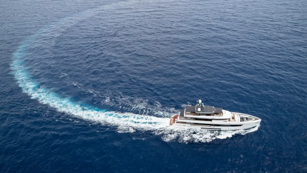 custom yacht construction cruising in the ocean