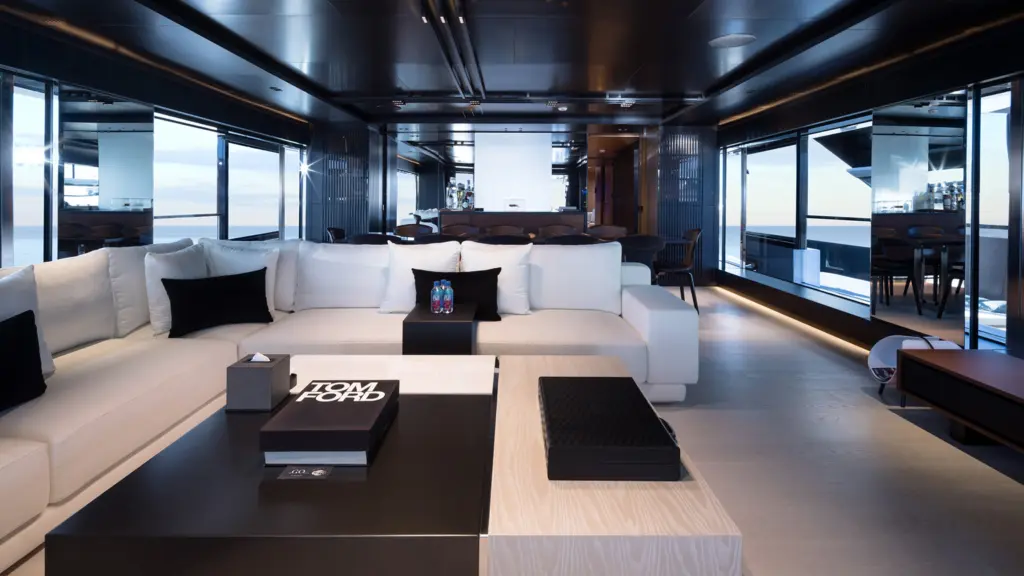 New build superyacht interior