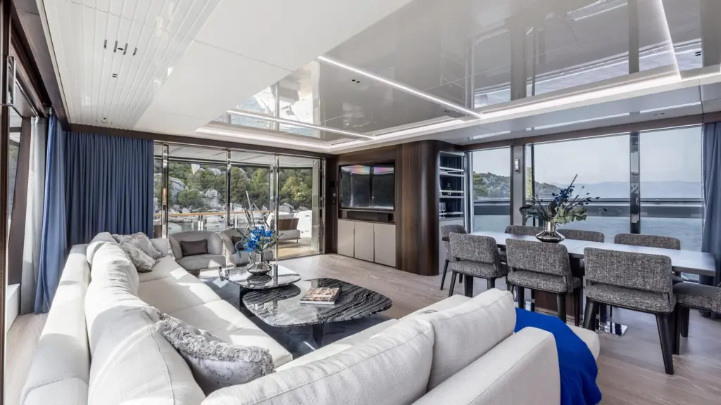 Updated superyacht interior