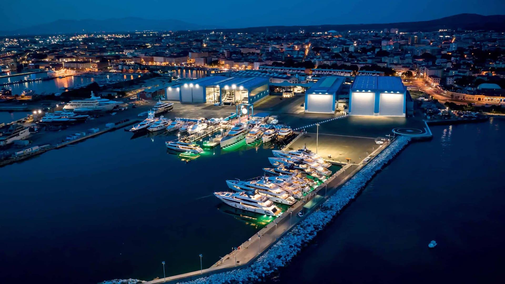 Rossinavi Shipyard in Viareggio, Italy where the 47M Rossinavi was built 