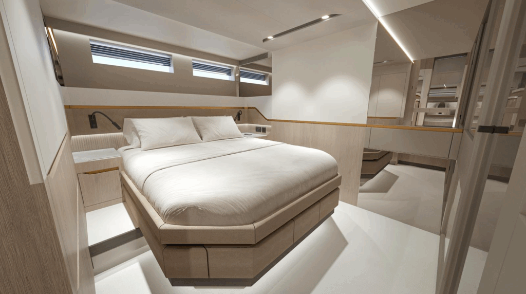 vanquish yachts vq70 master cabin