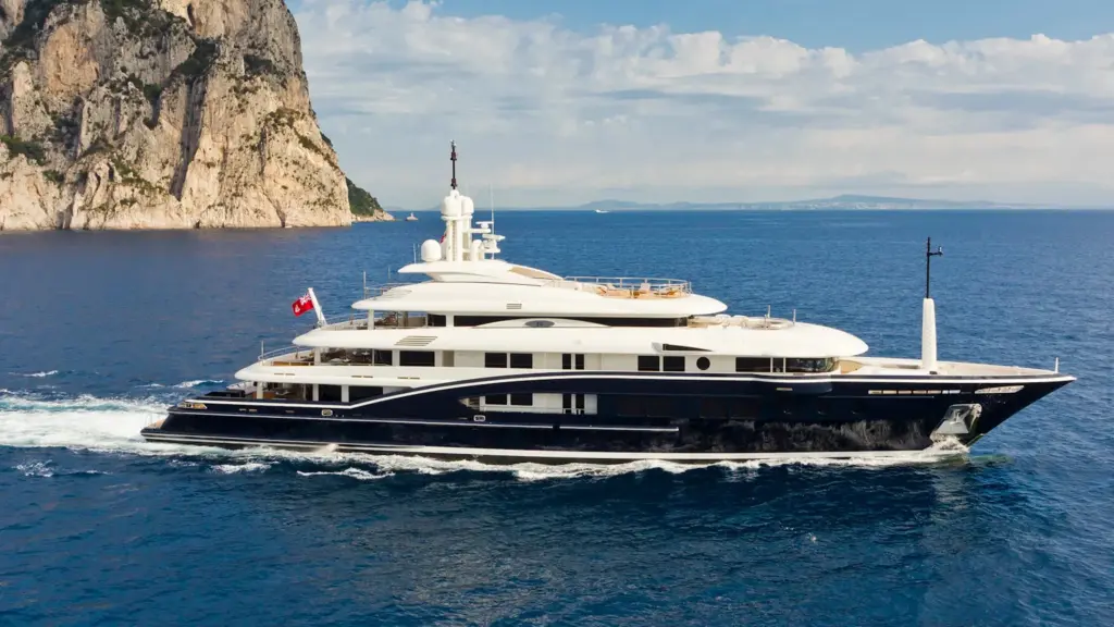 70-meter Rossinavi Numptia superyacht at sea