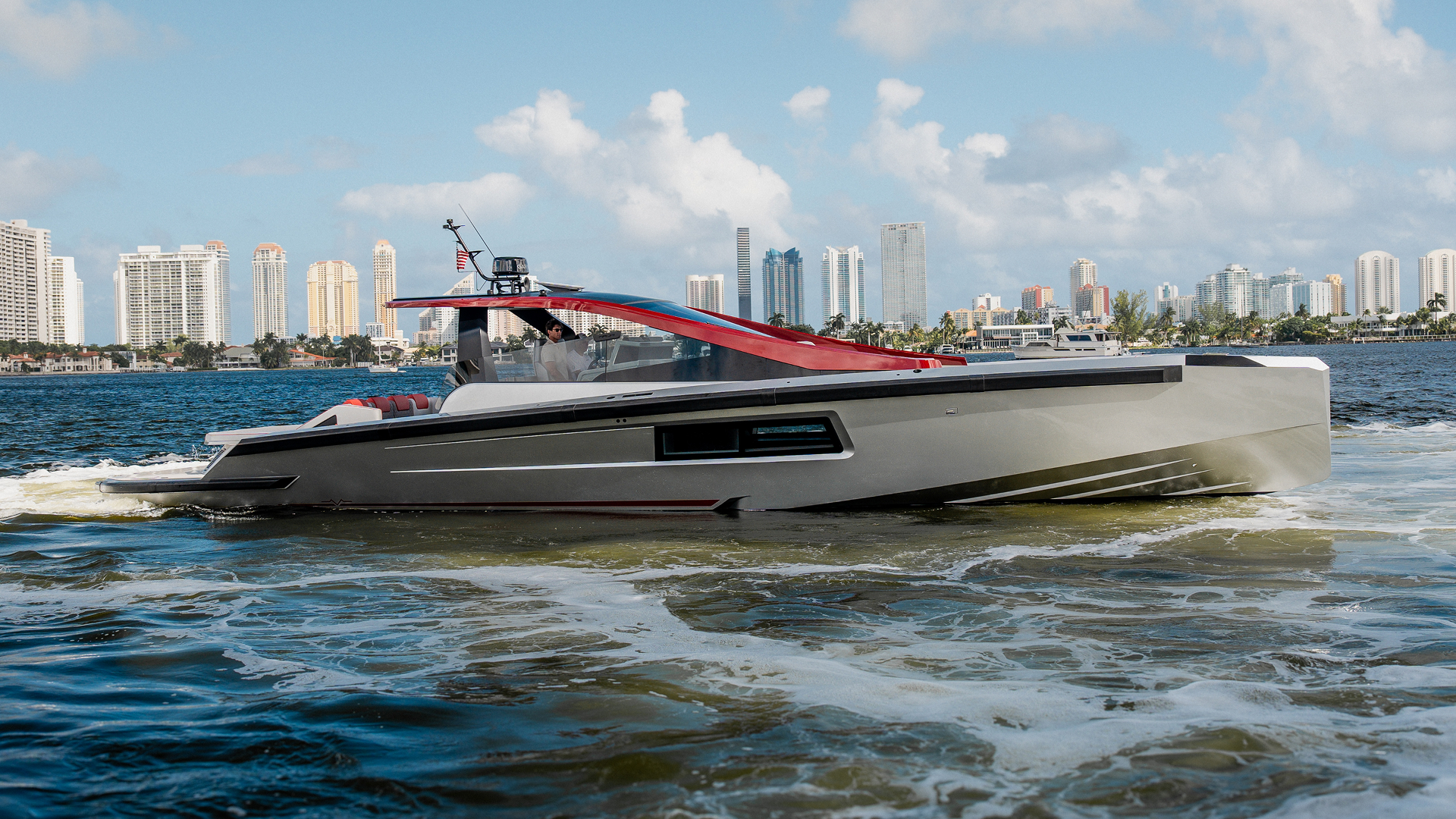 2025 Maori M54 XL Mana 54-foot luxury motor yacht with sleek lines and premium fiberglass construction
