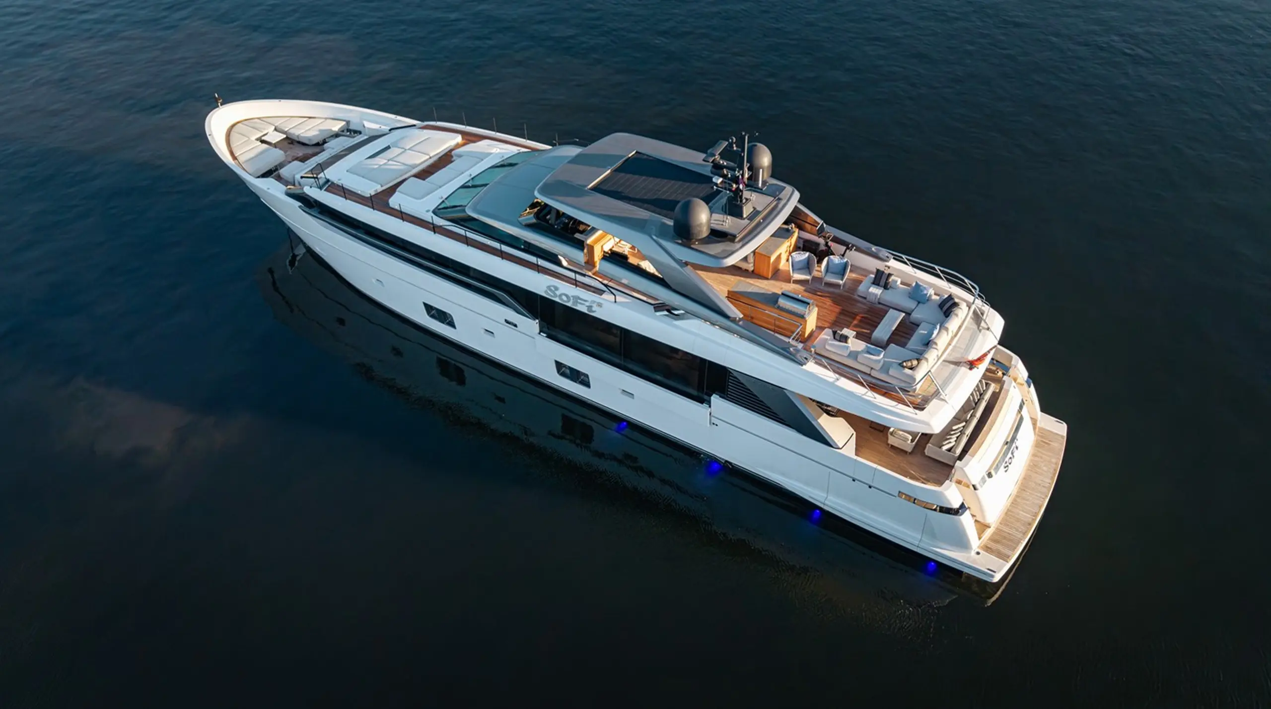 SOFI VI 2023 Sanlorenzo SL120A 120-foot asymmetric motor yacht for sale, exterior starboard view